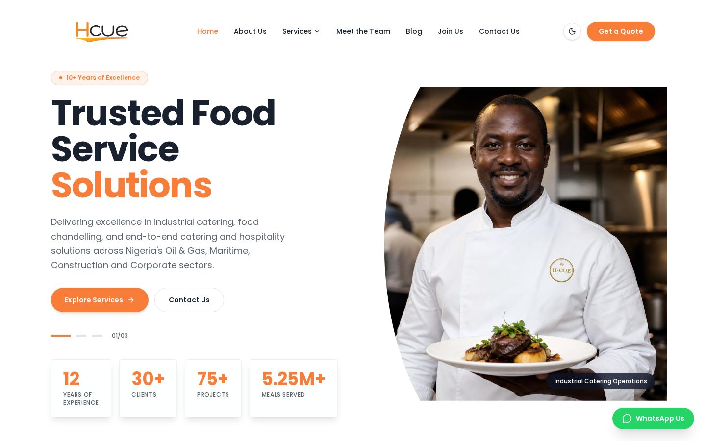 HCUE website homepage